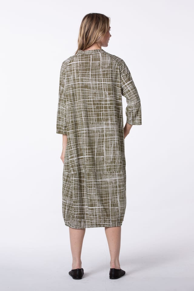 Dress 534 wash - Mini Dots' Print on Cotton-Viscose Blend - 780IVY - 10250110157