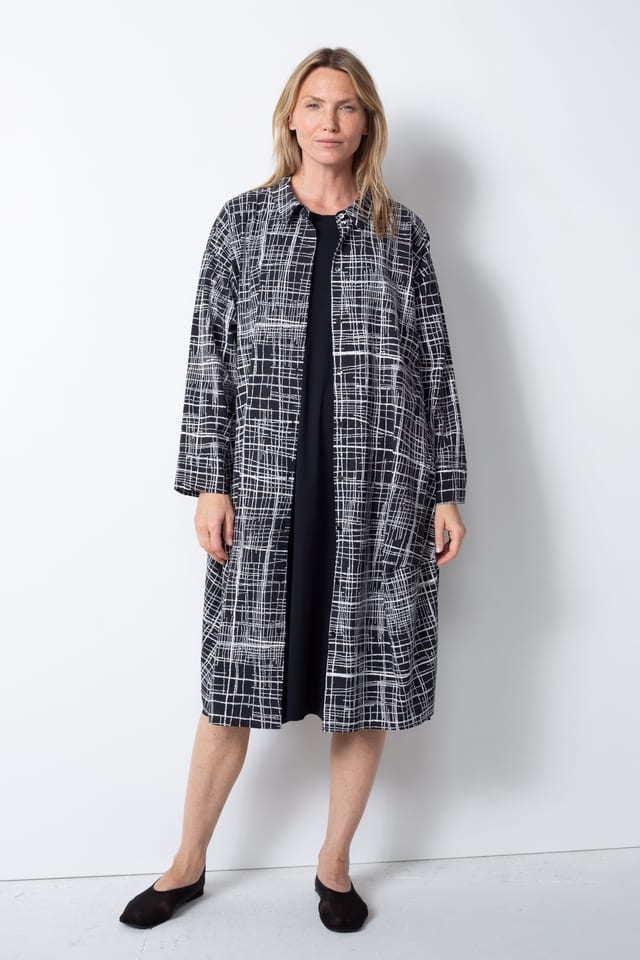 Dress 537 wash - Mini Dots' Print on Cotton-Viscose Blend - 990BLACK - 10250110162