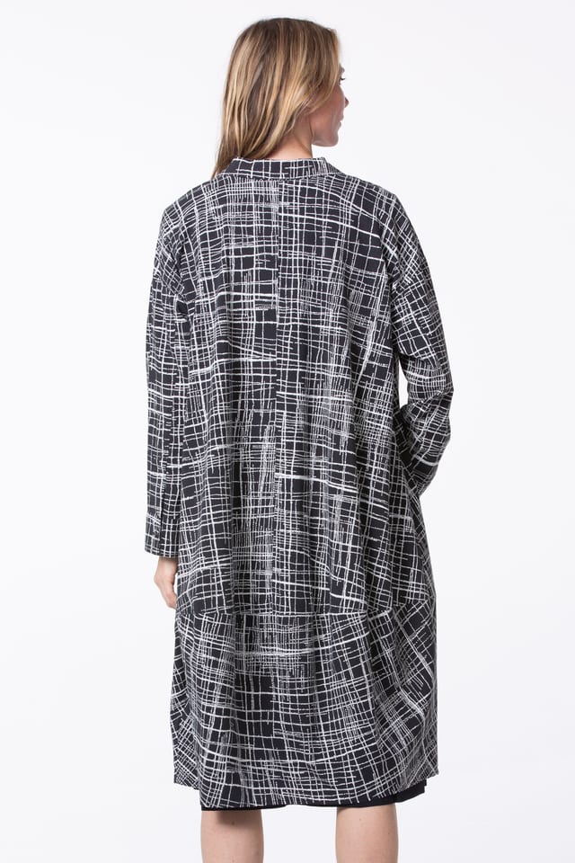 Dress 537 wash - Mini Dots' Print on Cotton-Viscose Blend - 990BLACK - 10250110162