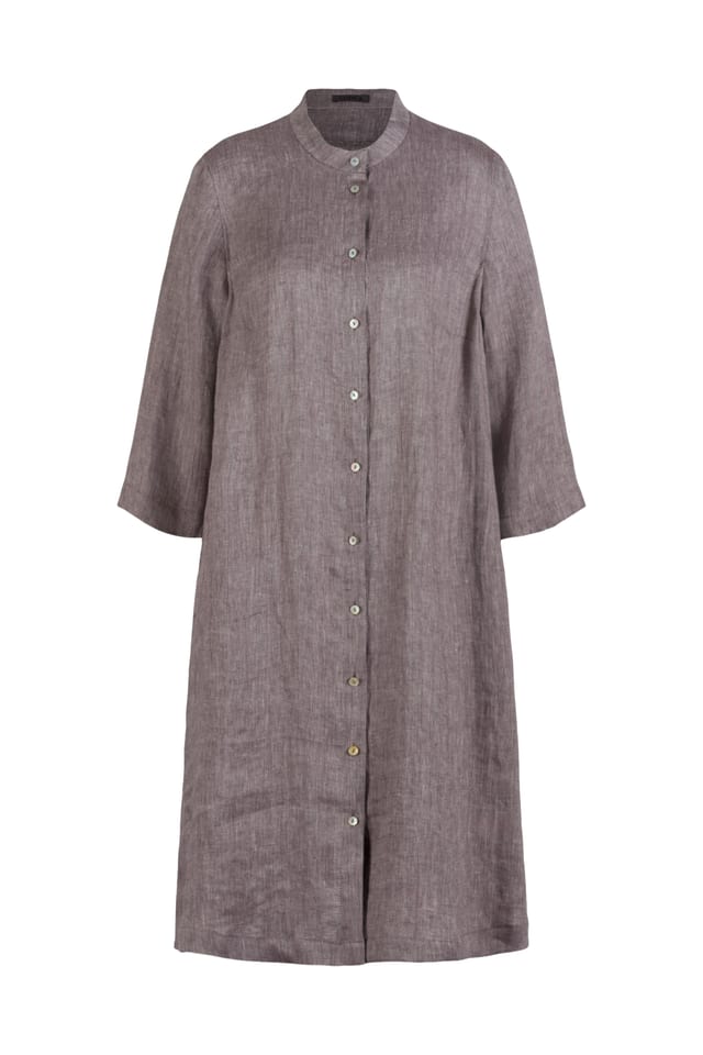 Dress 540 - Pure Linen Two-tone Herringbone - 880METAL - 10250110168