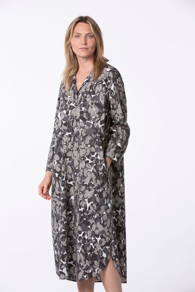 Dress 542 wash - Lunaria' Flower Print on Poplin - 880METAL - 10250110170