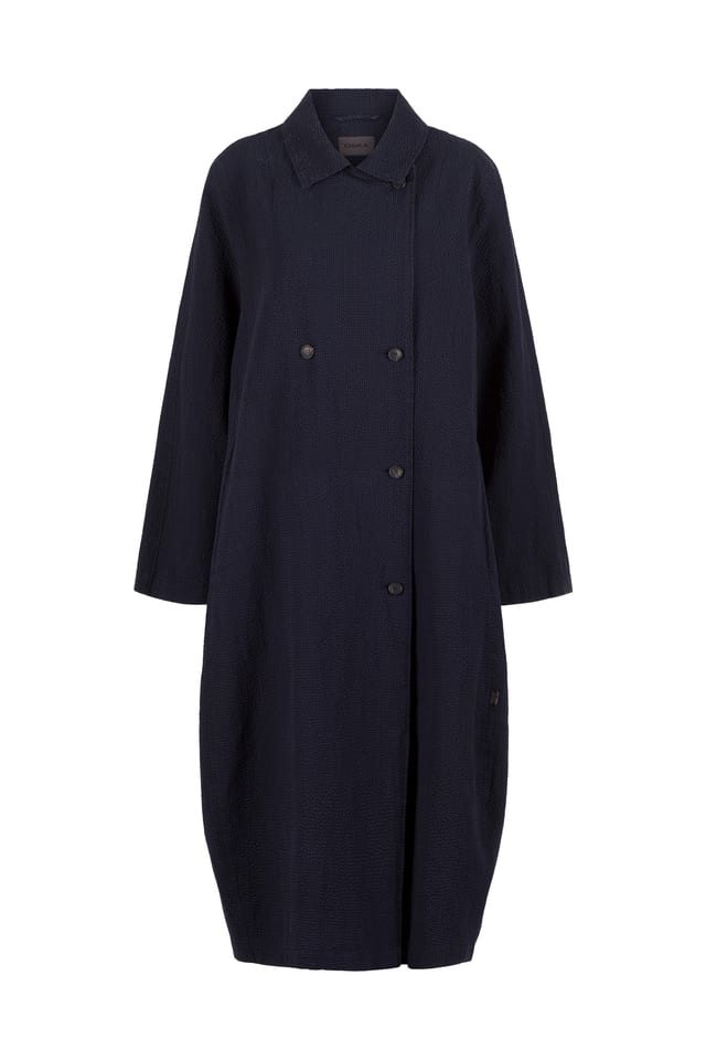 Coat 503 wash - Seersucker with Delavé Look - 490NAVY - 10250110171