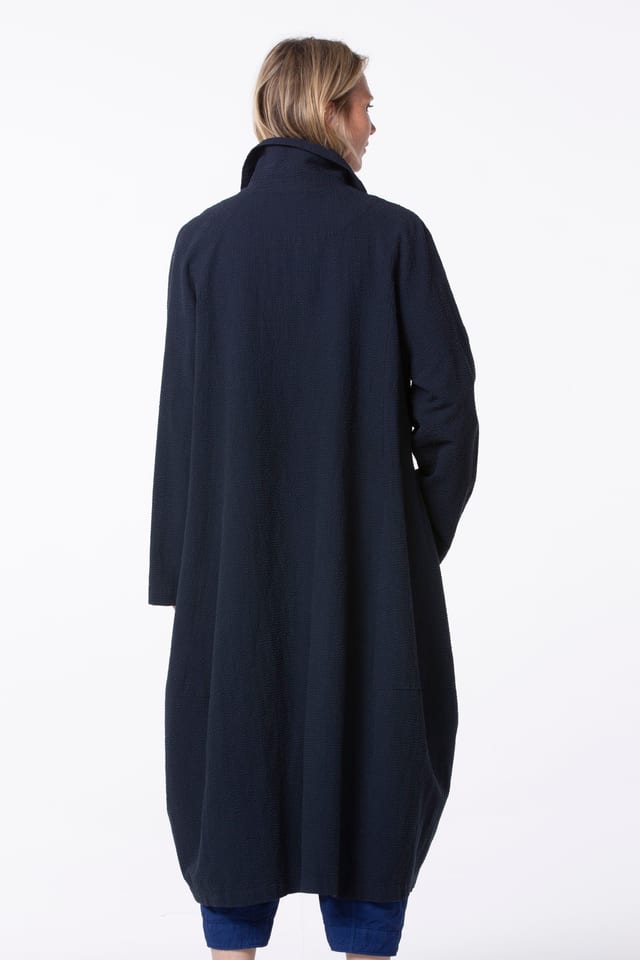 Mantel 503 wash - Seersucker mit Delavé-Optik - 490NAVY - 10250110171