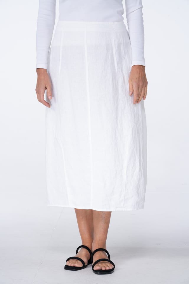 Skirt 502 - Pure Linen - 103WHITE - 10250110176