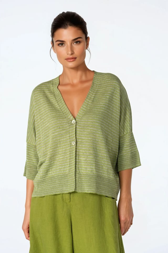Jacket 517 - Pure Linen - 750MATCHA - 10250113019