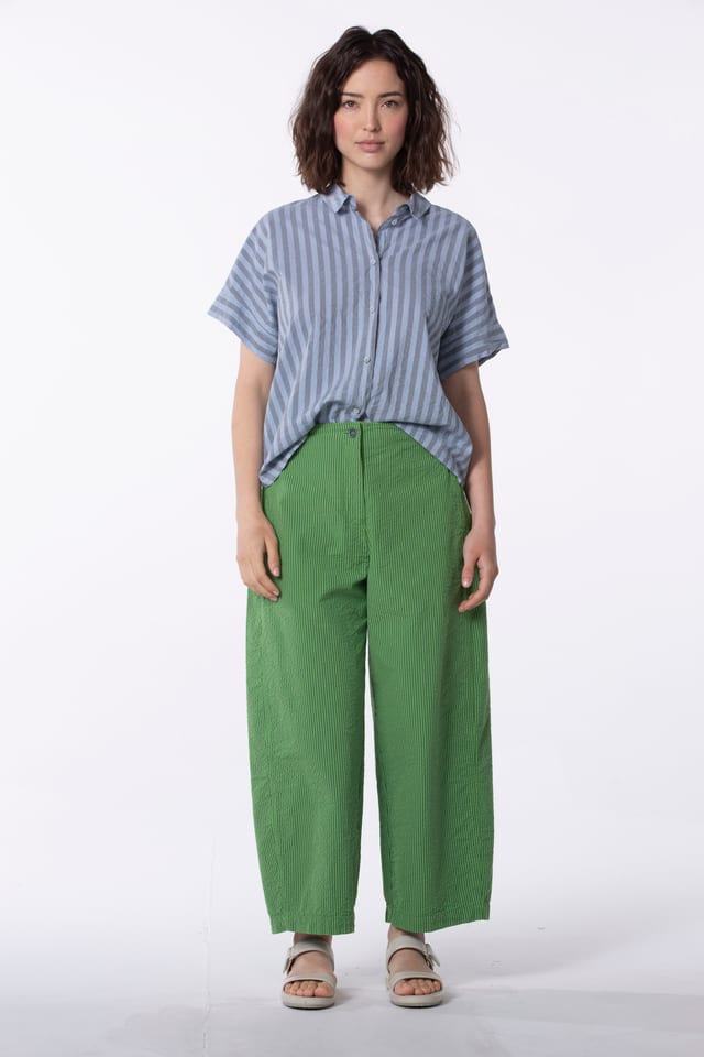 Hose 506 - Reine Baumwolle mit Seersucker Streifen - 740GARDEN - 60250110018