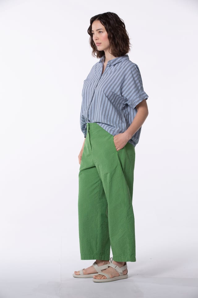 Hose 506 - Reine Baumwolle mit Seersucker Streifen - 740GARDEN - 60250110018