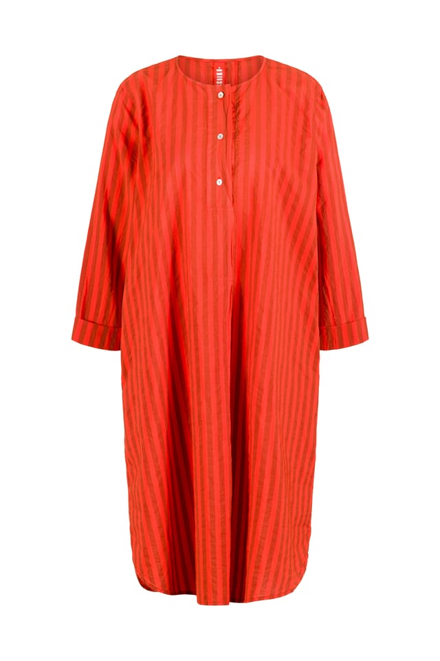 Kleid 504 - Reine Baumwolle mit Chambraystreifen - 240POPPY - 60250110023