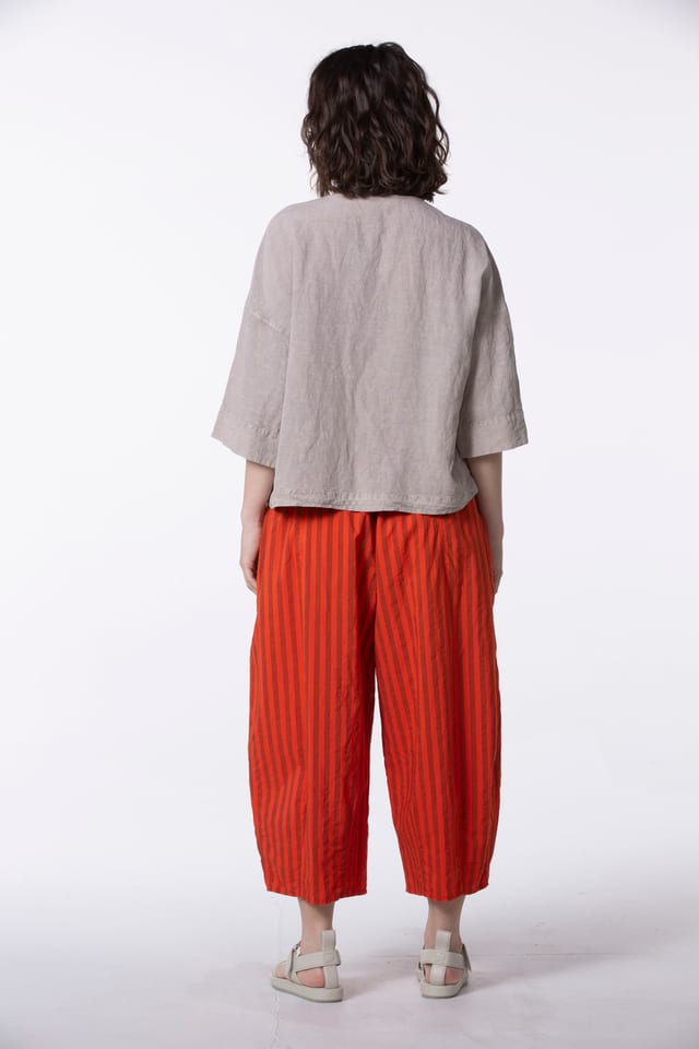 Hose 510 - Reine Baumwolle mit Chambraystreifen - 240POPPY - 60250110029