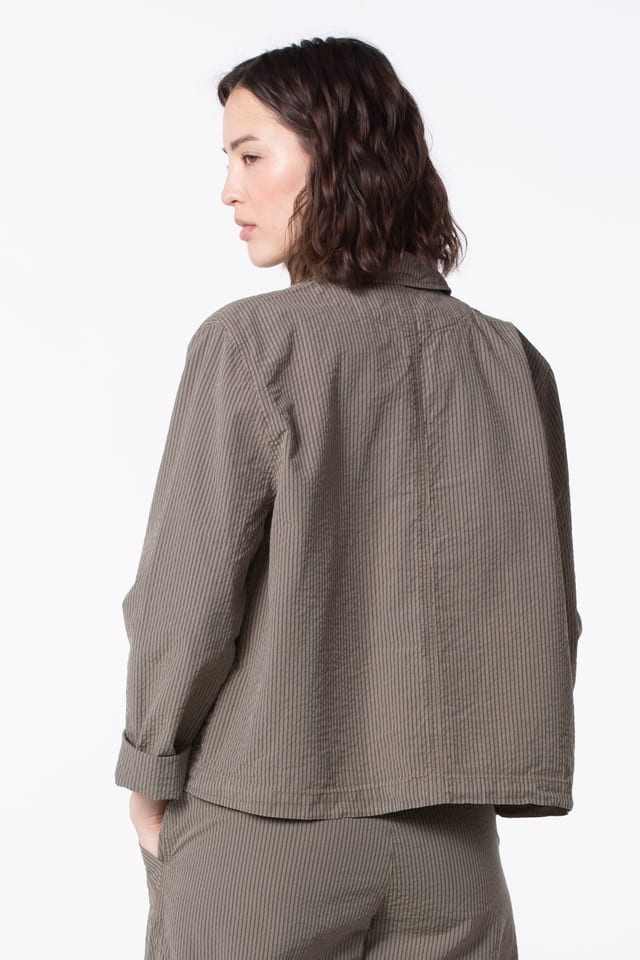 Jacke 501 - Reine Baumwolle mit Seersucker Streifen - 770BRANCH - 60250110033