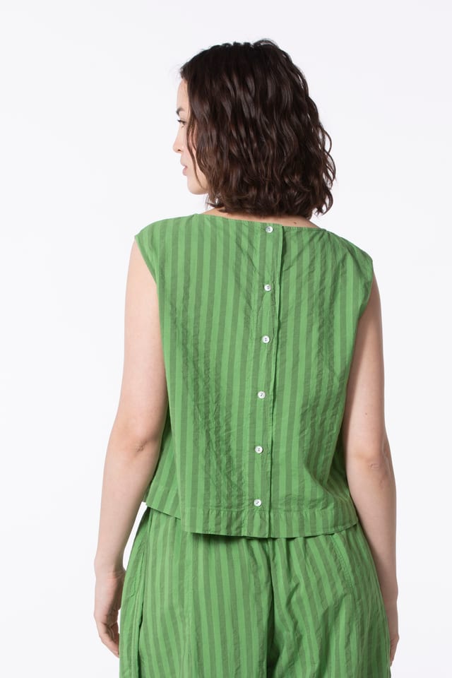 Bluse 509 - Reine Baumwolle mit Chambraystreifen - 740GARDEN - 60250110036