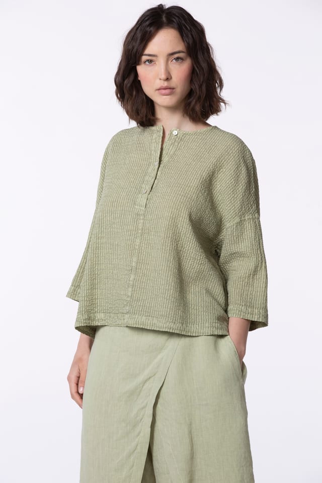 Blouse 515 - Linen Cotton Blend - 132DAFFODIL - 60250110066
