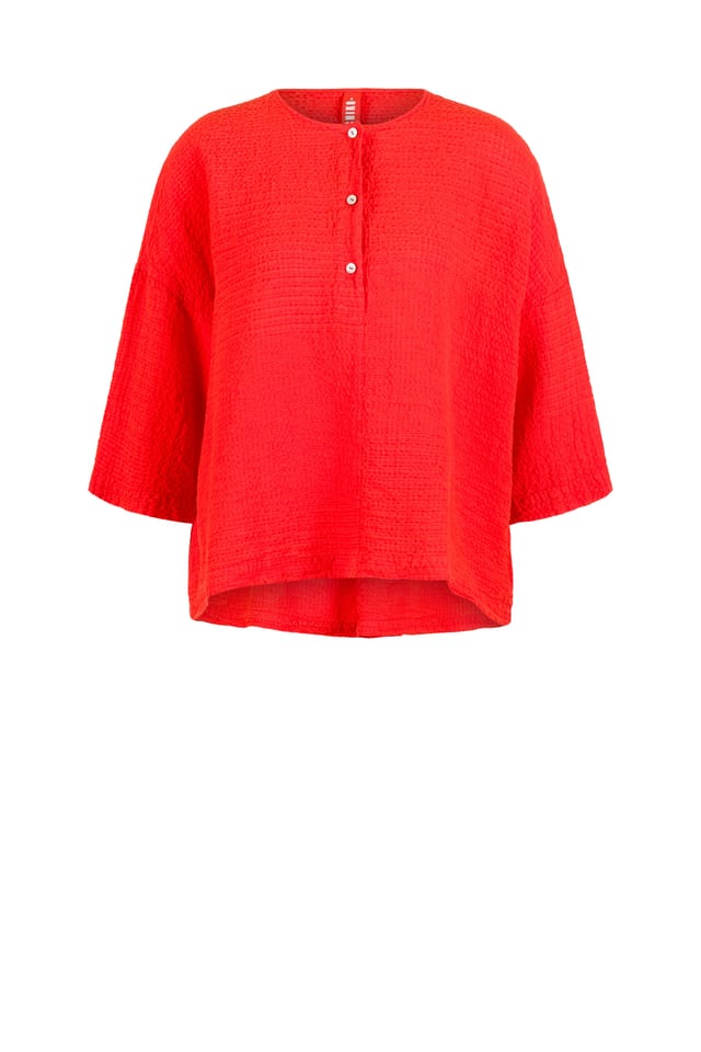 Bluse 515 - Leinen-Baumwollmischung - 240POPPY - 60250110066