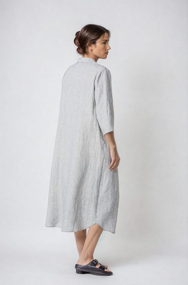 Dress 501 - Linen Check - 760WEED - 60250310010