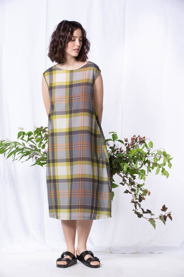 Dress 503 - Lyocell check - 760WEED - 60250310012