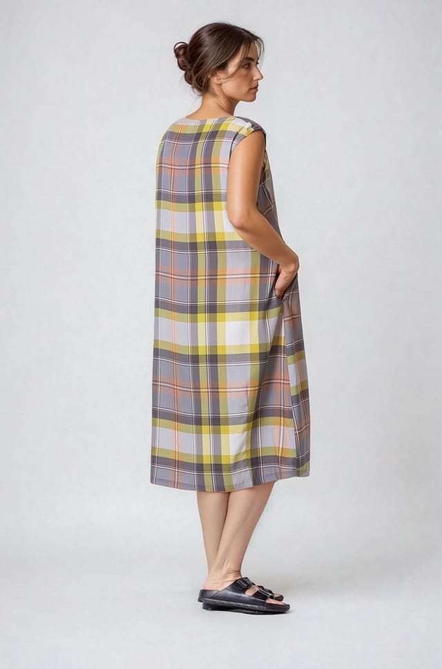 Dress 503 - Lyocell check - 760WEED - 60250310012