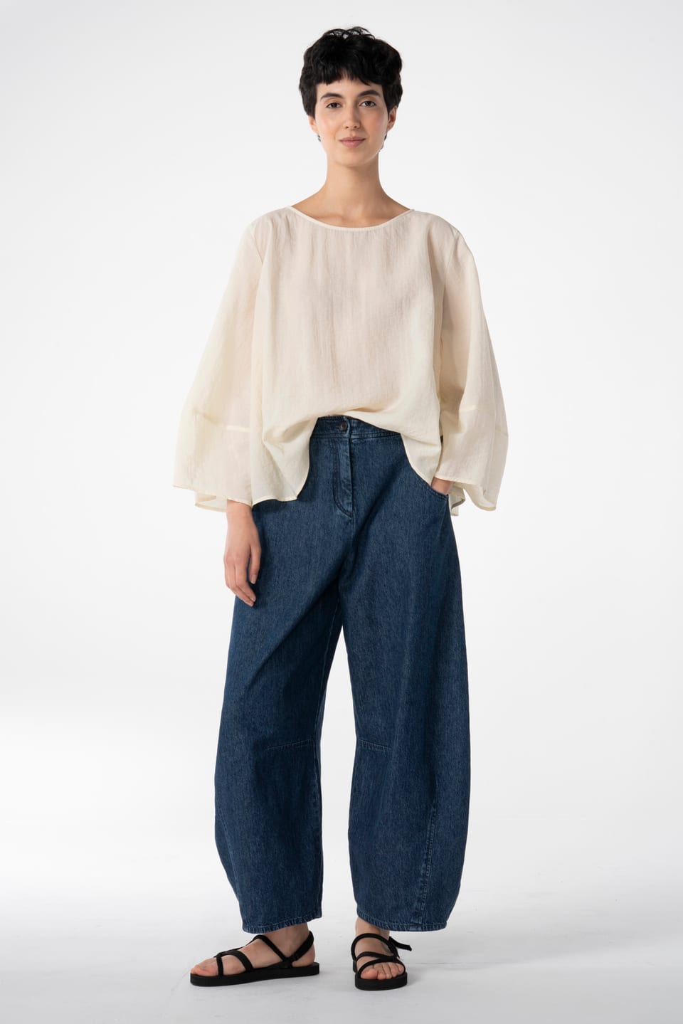 Broek 611 wash - Katoen-hennep denim - 570DENIM - 10260110501