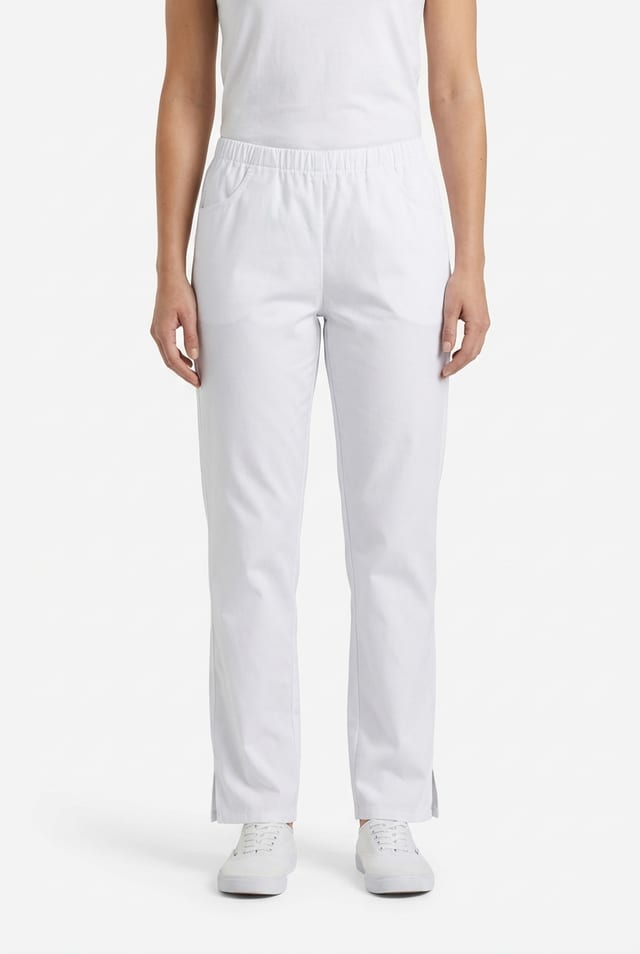 Trousers 612 - Dobby stretch - 100WHITE - 10260110502
