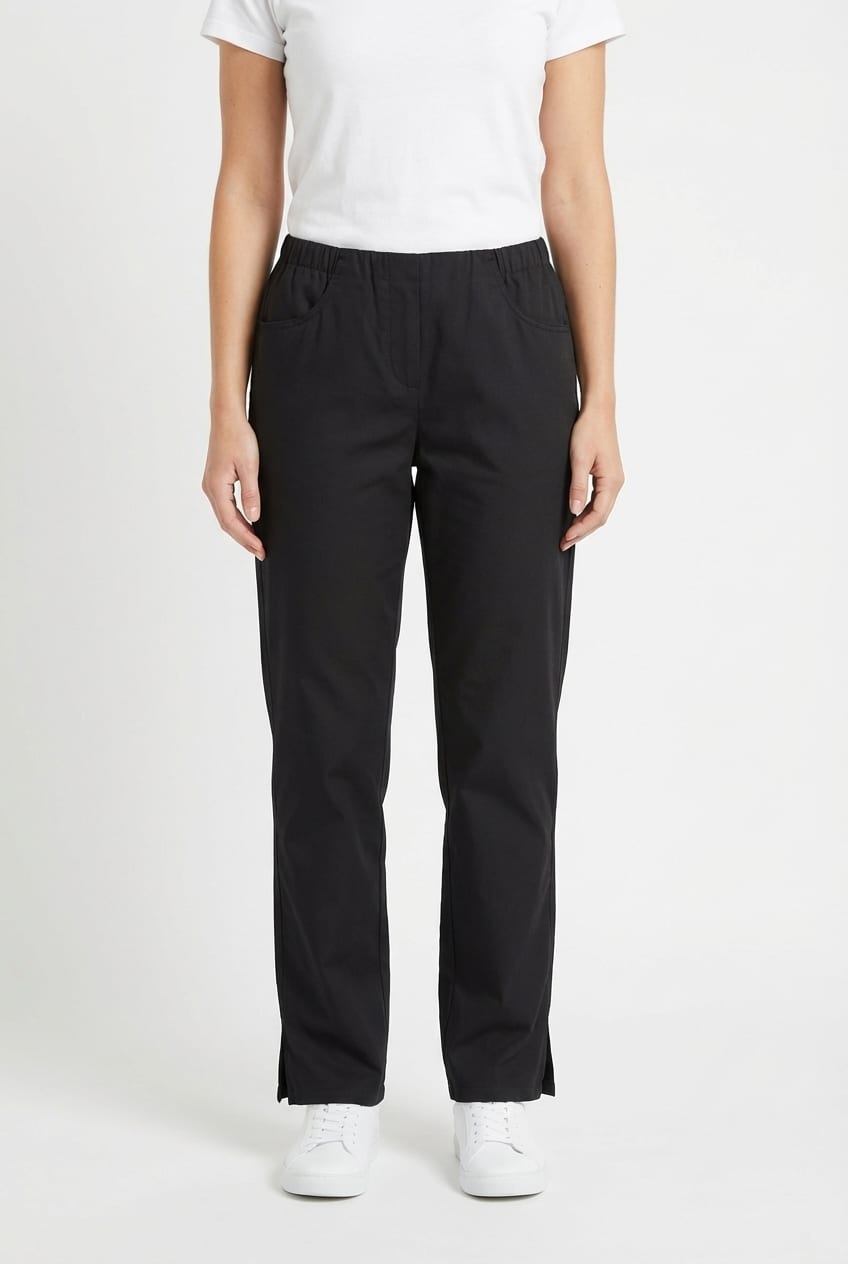 Broek 612 - Dobby-rek - 990BLACK - 10260110502