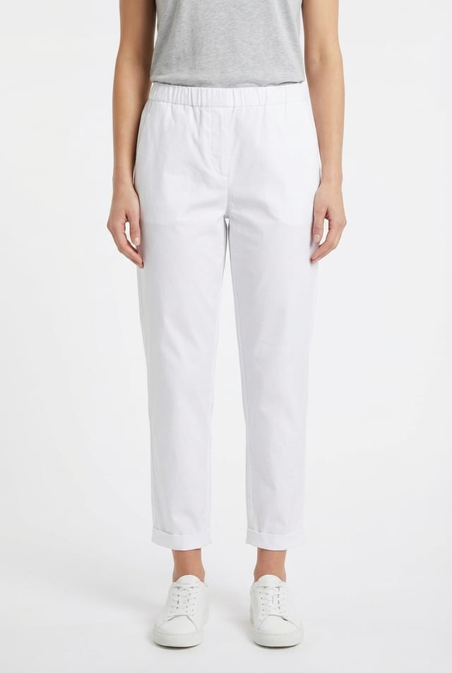 Trousers 613 - Dobby stretch - 100WHITE - 10260110503