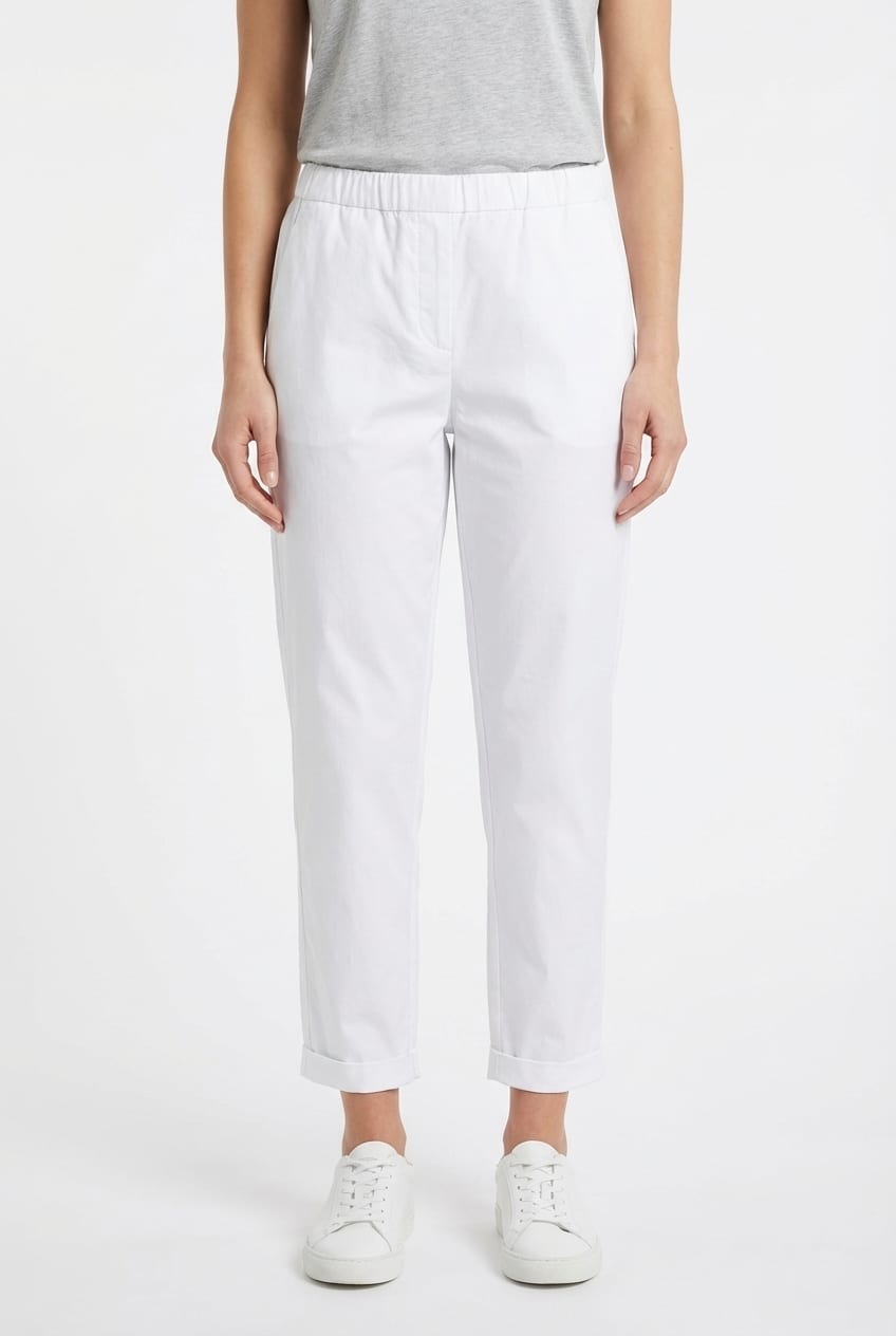 Broek 613 - Dobby-rek - 100WHITE - 10260110503