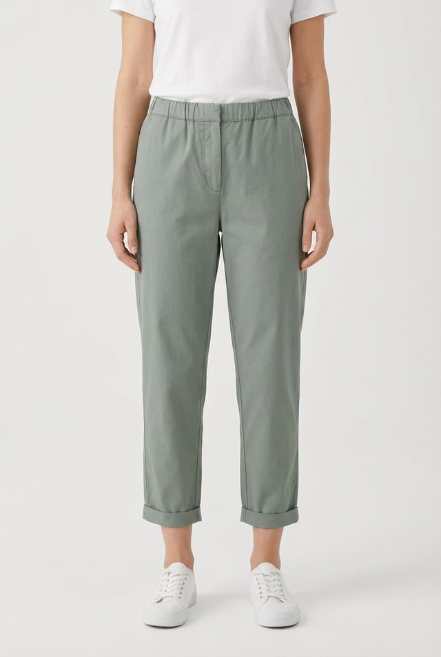 Trousers 613 - Dobby stretch - 652ALOE - 10260110503