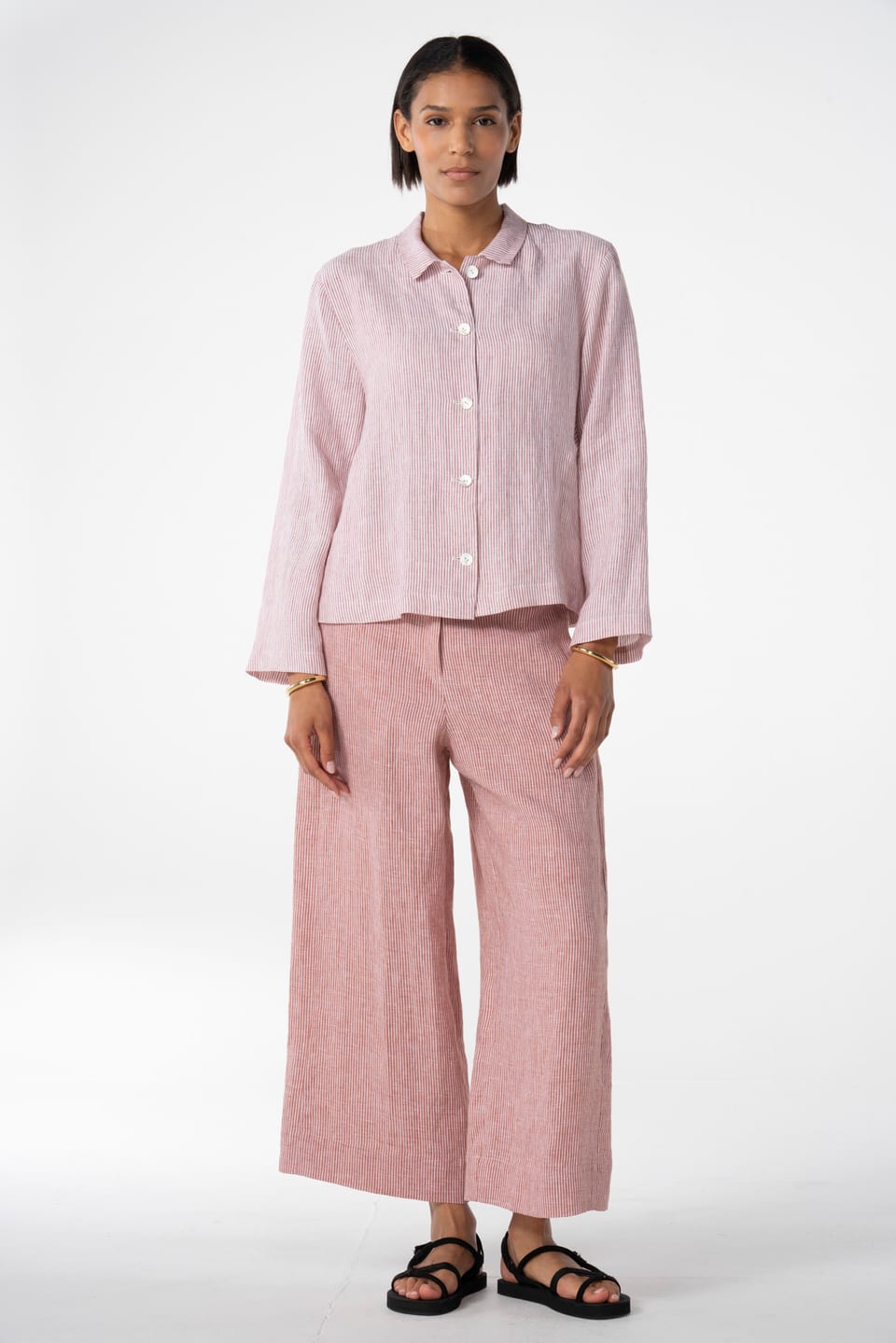 Trousers 614 - Linen stripes variations - 260PICANTE - 10260110504