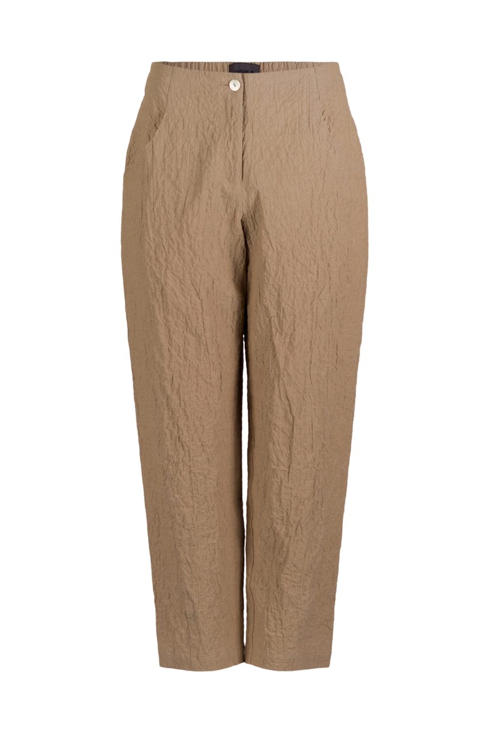 Trousers 615 - Chambray seersucker - 840DUNE - 10260110505