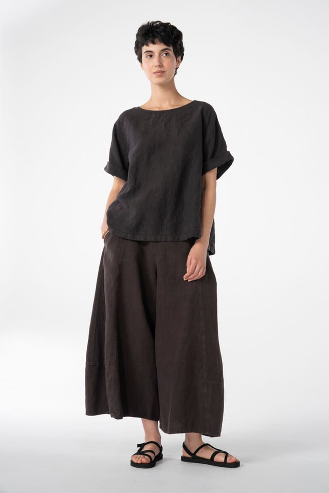 Trousers 616 - Heavy linen - 480SHALE - 10260110506