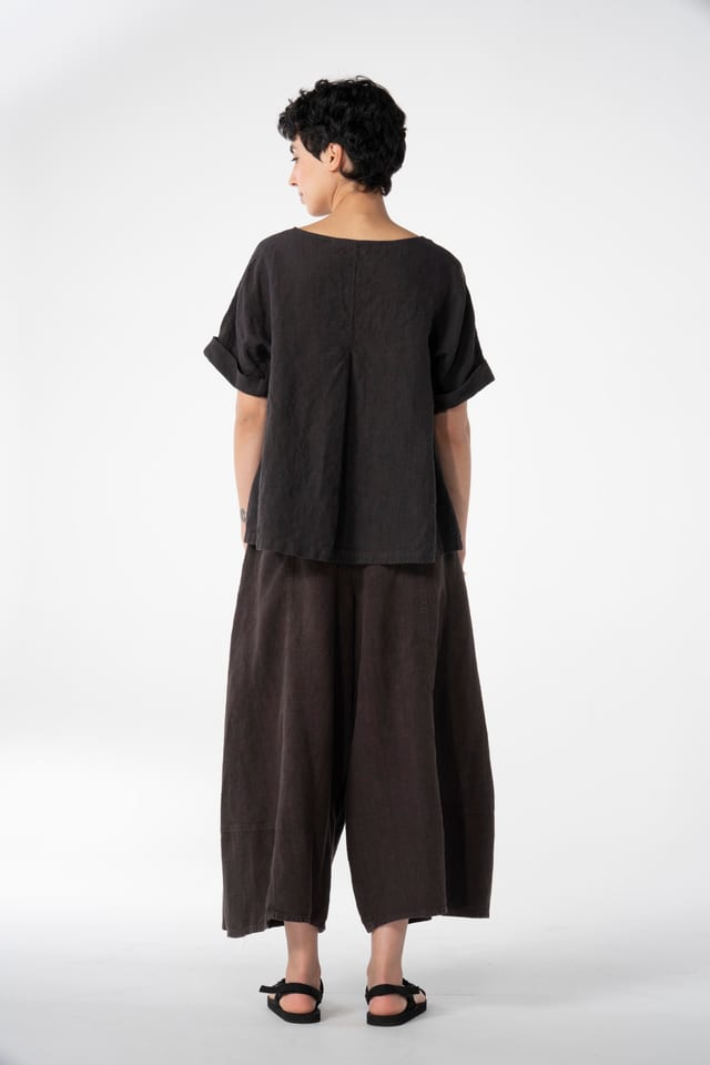 Trousers 616 - Heavy linen - 480SHALE - 10260110506