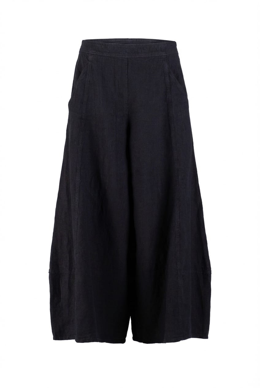 Trousers 616 - Heavy linen - 490NAVY - 10260110506