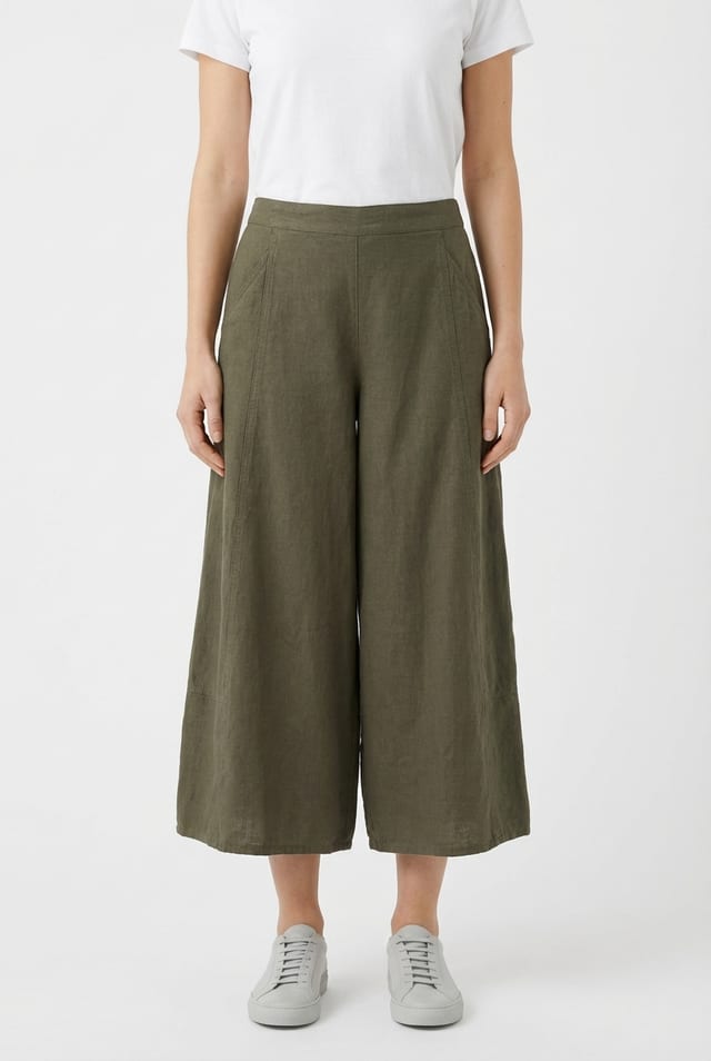 Trousers 616 - Heavy linen - 780PALMTREE - 10260110506