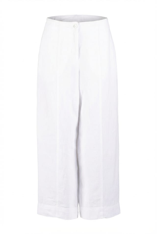 Trousers 617 - Heavy linen - 100WHITE - 10260110507
