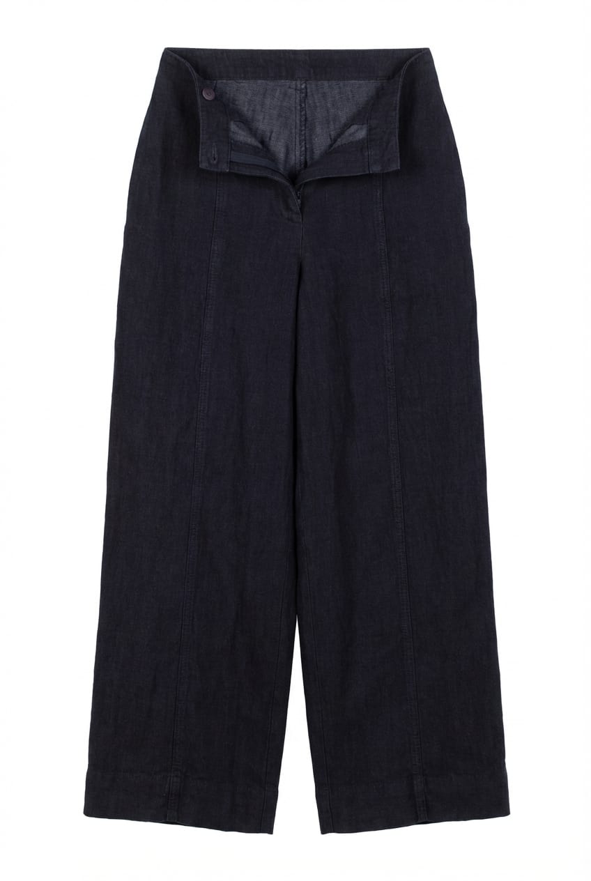 Trousers 617 - Heavy linen - 490NAVY - 10260110507