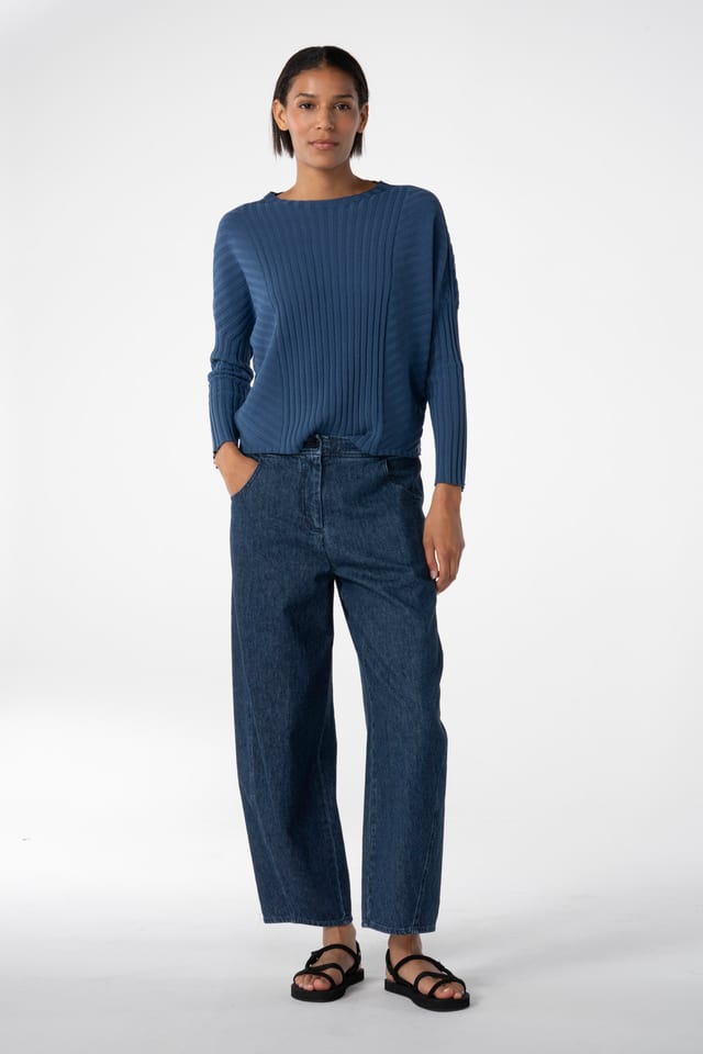 Trousers 618 wash - Organic cotton hemp denim - 570DENIM - 10260110508