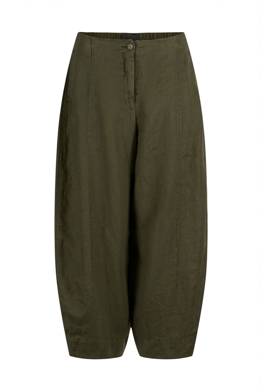 Trousers 620 - Pure linen - 772CACTUS - 10260110510