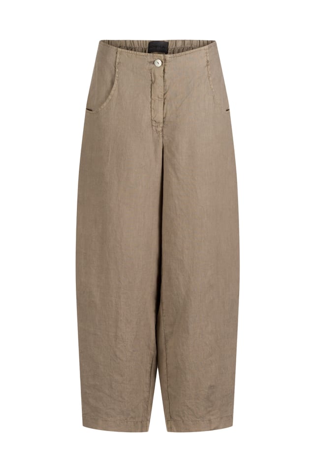 Trousers 621 - Pure linen - 122NETTLE - 10260110511