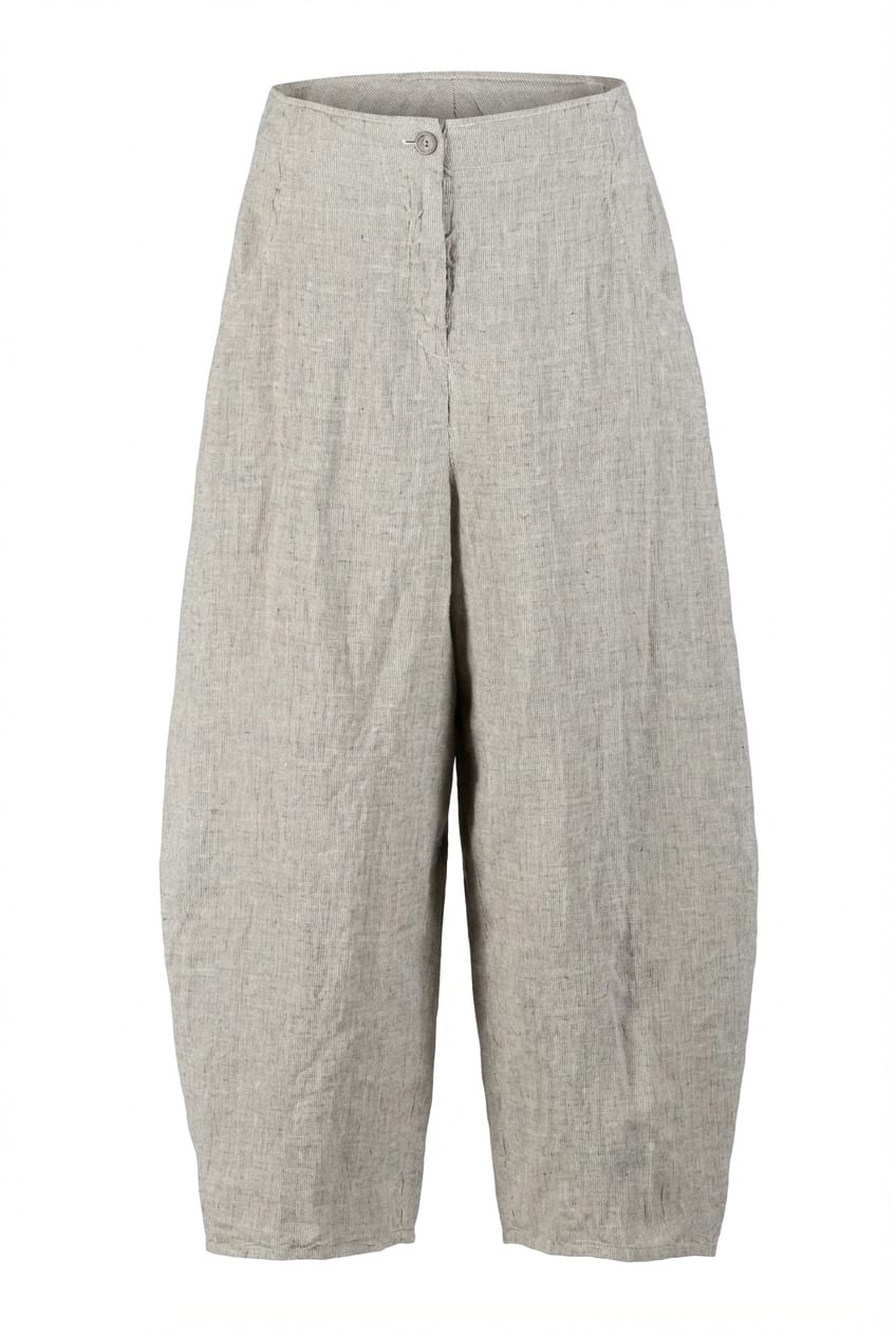 Trousers 622 - Linen fine stripes - 120NETTLE - 10260110512