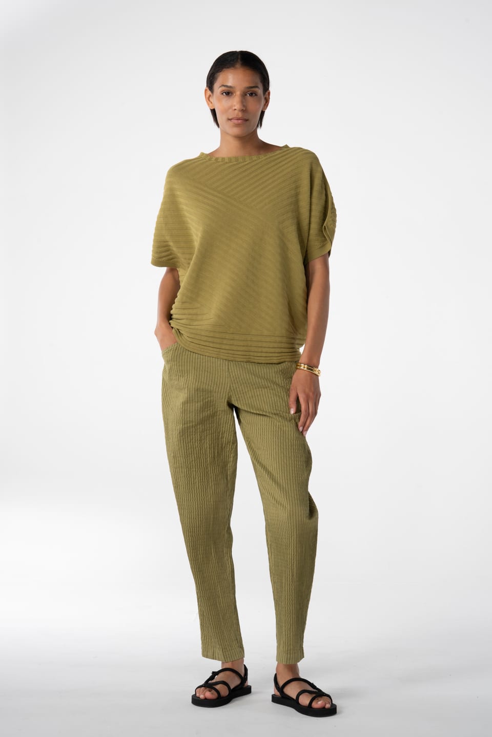 Trousers 623 - Mélange stripe - 740CANE - 10260110513
