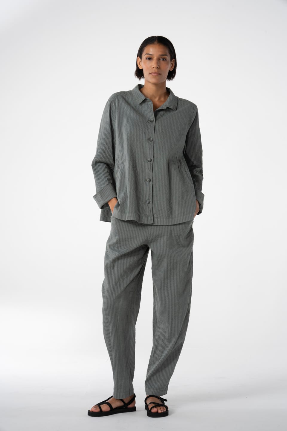 Trousers 623 - Mélange stripe - 950CAVE - 10260110513