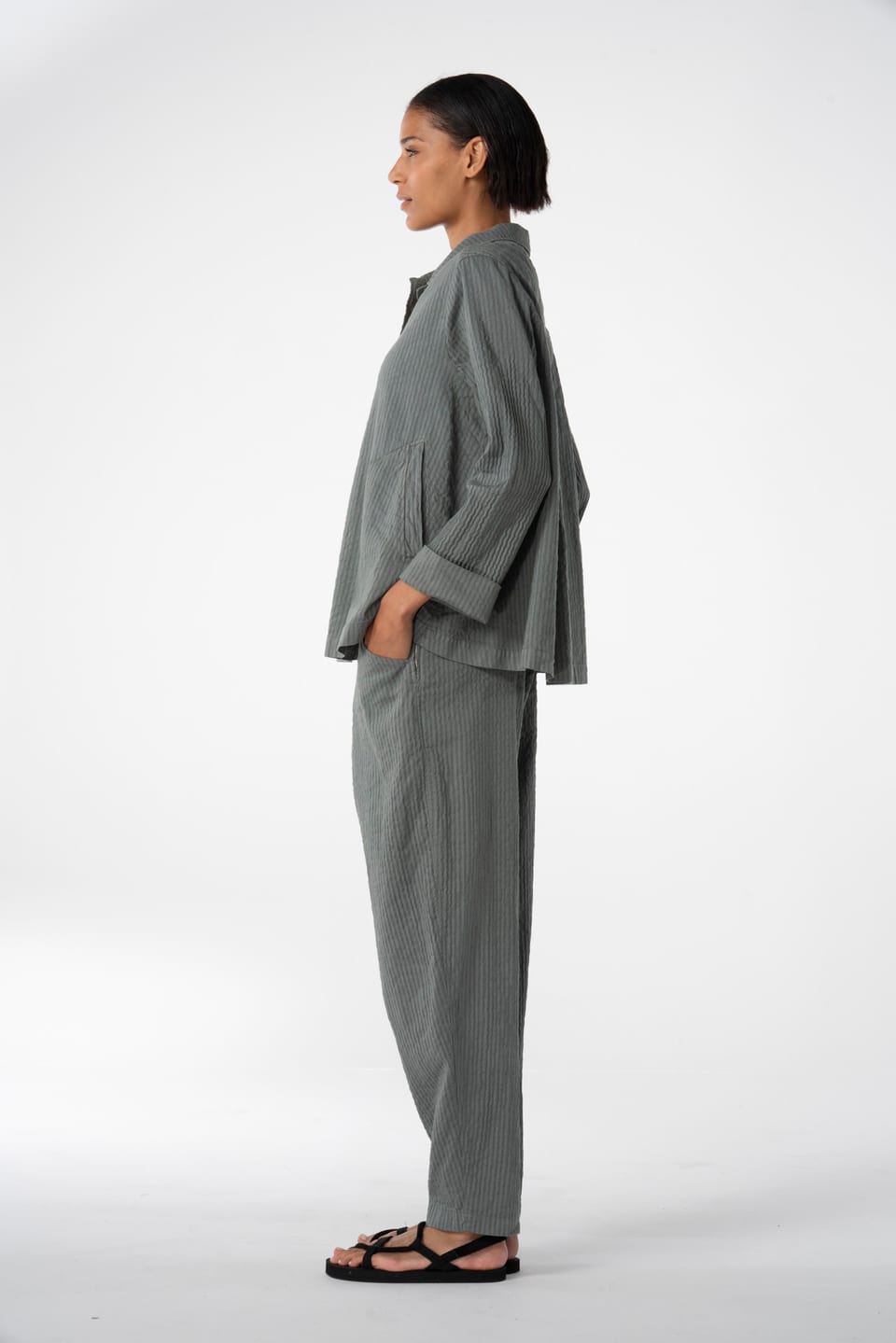 Trousers 623 - Mélange stripe - 950CAVE - 10260110513