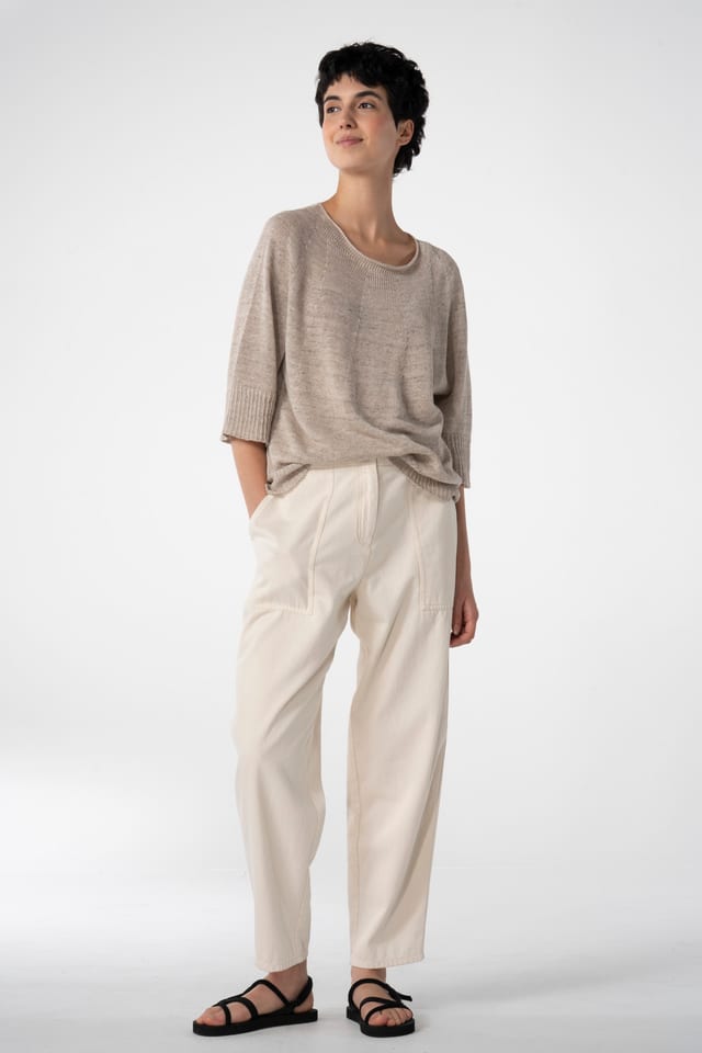 Trousers 625 wash - Undyed denim made from pure cotton - 120NETTLE - 10260110515