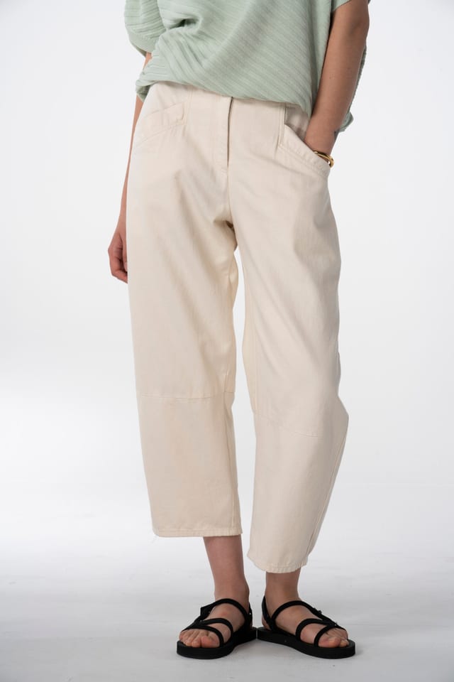Trousers 627 wash - Undyed denim made from pure cotton - 120NETTLE - 10260110517