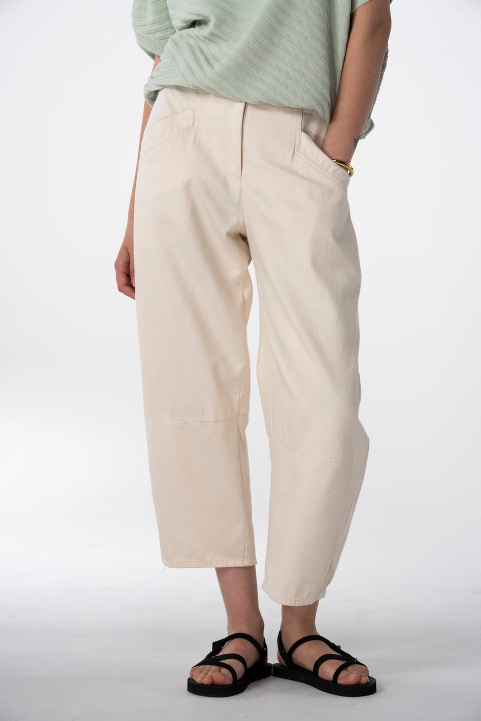 Trousers 627 wash - Undyed denim made from pure cotton - 120NETTLE - 10260110517