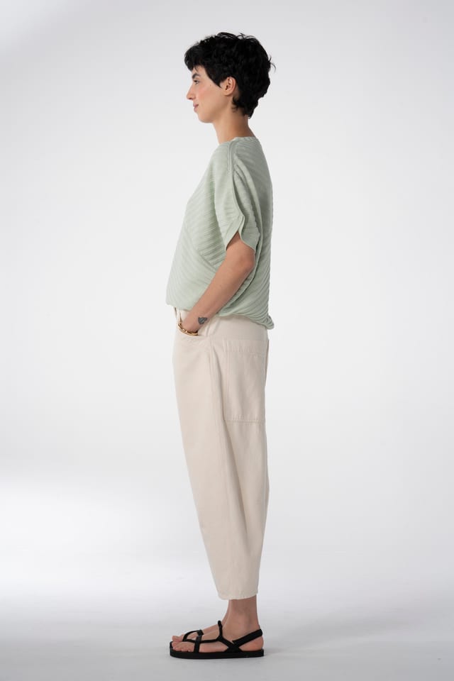 Hose 627 wash - Ungefärbter Denim aus reiner Baumwolle - 120NETTLE - 10260110517