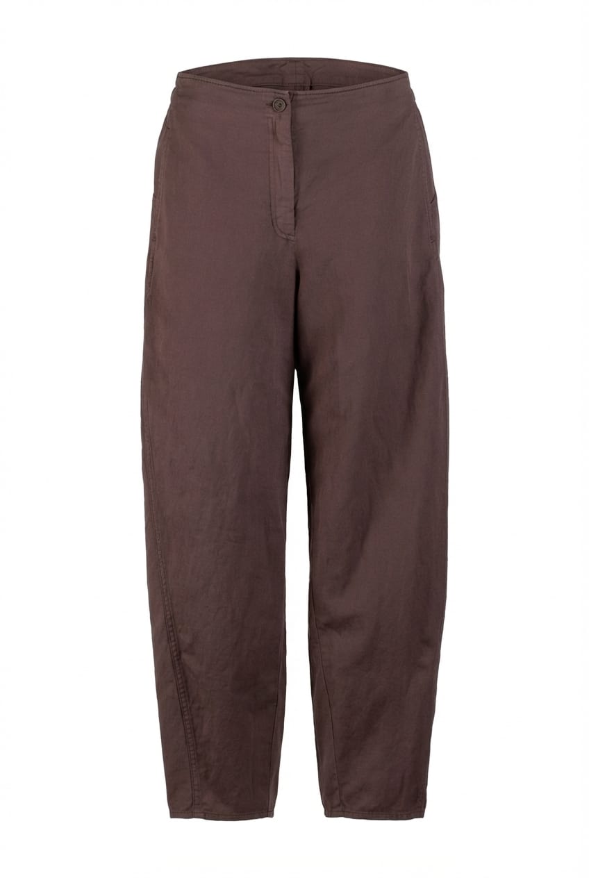 Trousers 629 - Lyocell linen cotton twill - 480SHALE - 10260110519