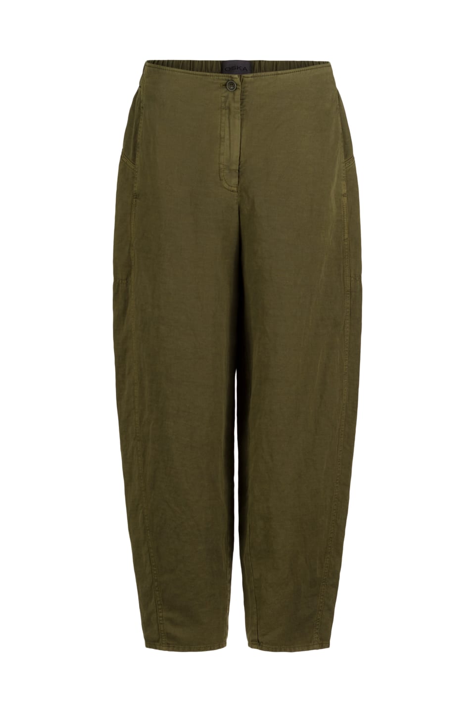 Trousers 629 - Lyocell linen cotton twill - 772CACTUS - 10260110519