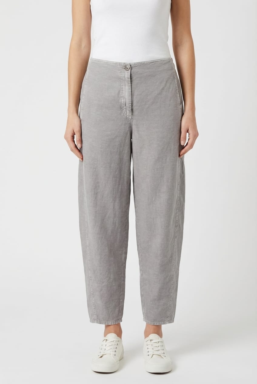 Trousers 629 - Lyocell linen cotton twill - 922CHALK - 10260110519