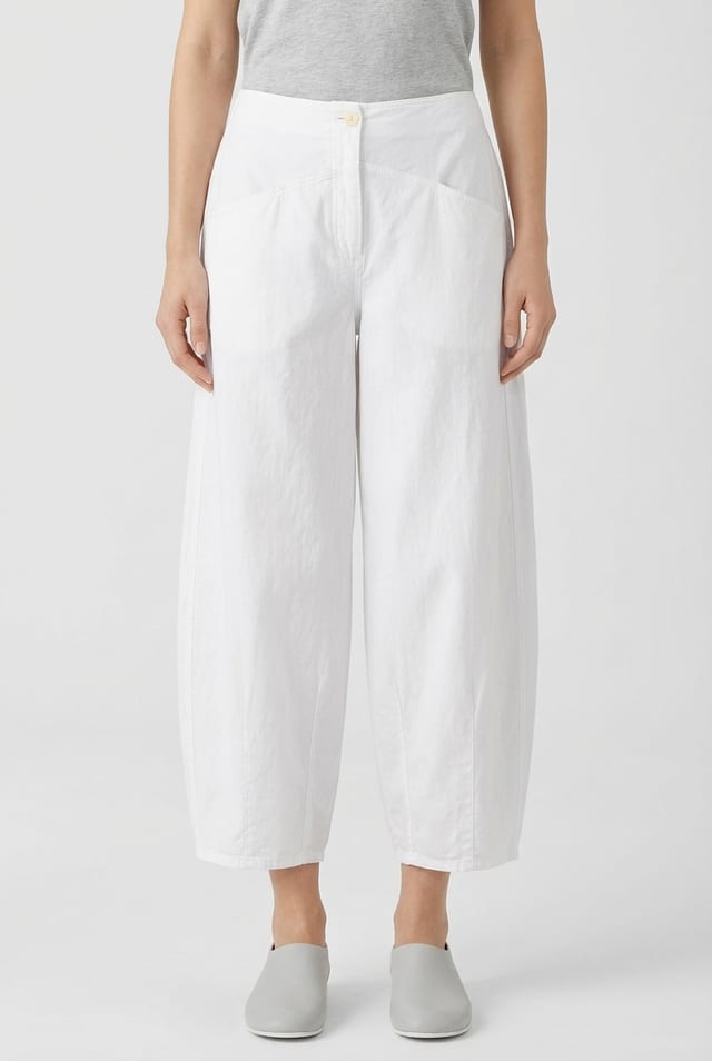 Trousers 630 - Lyocell linen cotton twill - 100WHITE - 10260110520
