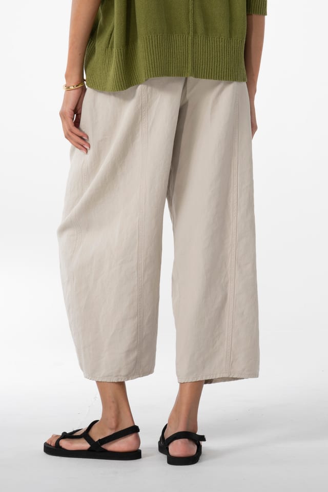 Trousers 630 - Lyocell linen cotton twill - 120NETTLE - 10260110520
